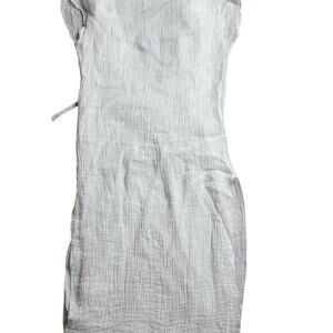 Zara Women's White Tunic Midi Dress Size Muslim cotton beach resort cruise